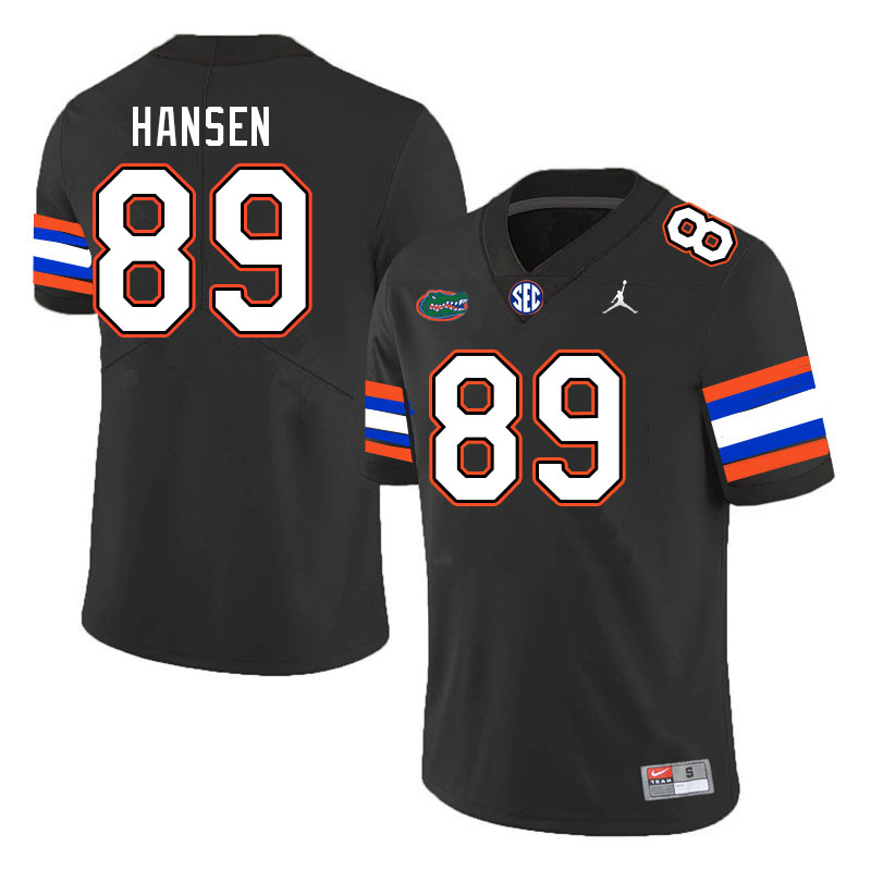 Men #89 Hayden Hansen Florida Gators College Football Jerseys Stitched-Black - Click Image to Close